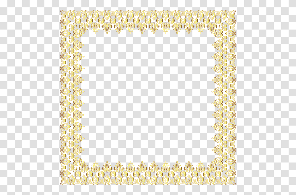 Vector Freeuse Picture Frame Clipart Square Gold Border, Rug, Pattern, Label Transparent Png
