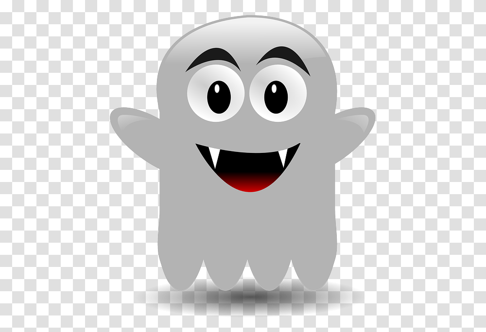 Vector Graphic Ghost Vampire Cartoon Friendly Ghost Clip Art, Stencil, Food, Plant Transparent Png