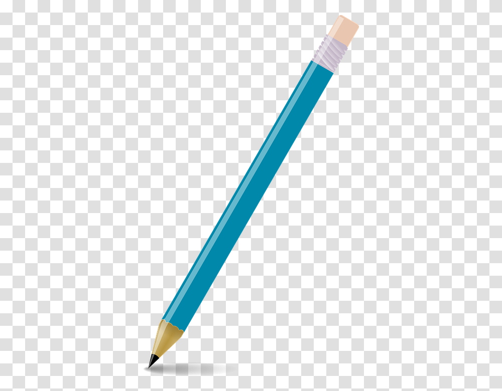 Vector Graphic Pencil School Blue Eraser Draw, Tool, Brush, Toothbrush, Pillow Transparent Png