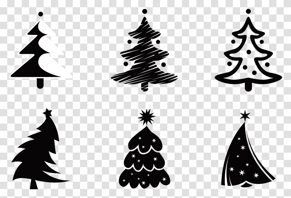 Vector Graphics Christmas Tree Christmas Day Illustration, Plant, Star Symbol Transparent Png