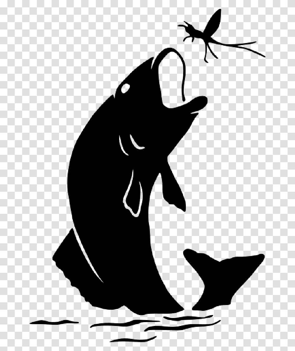 Vector Graphics Clip Art Bass Fishing Image Largemouth Bass Silhouette, Gray Transparent Png