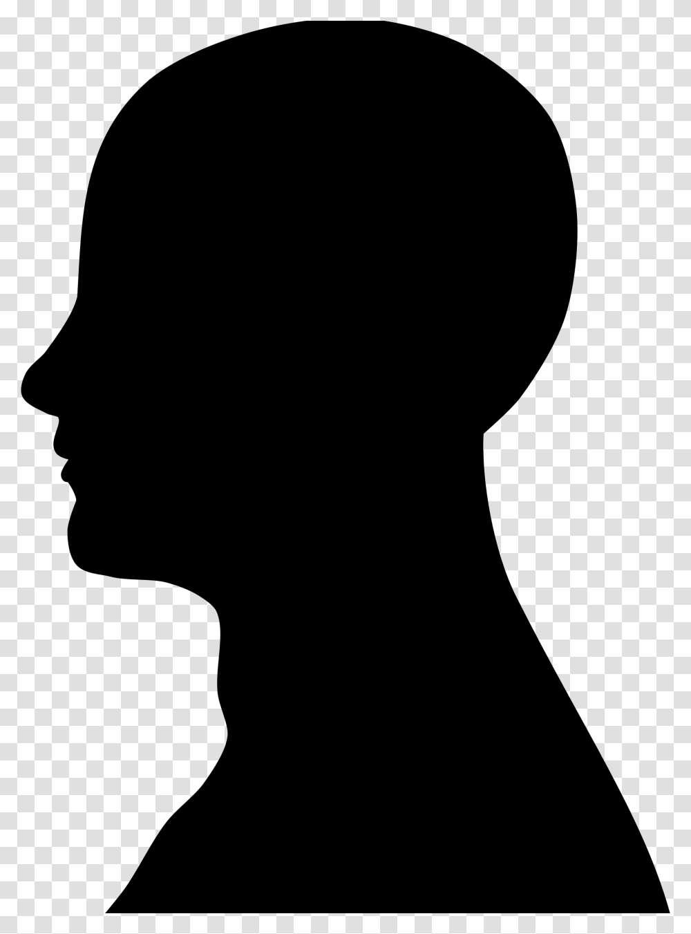 Vector Graphics Clip Art Illustration Silhouette Man Male Head Profile Silhouette, Gray, World Of Warcraft Transparent Png