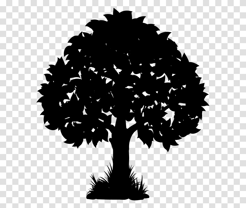 Vector Graphics Clip Art Silhouette Oak Illustration Simple Oak Tree Silhouette, Gray, World Of Warcraft Transparent Png
