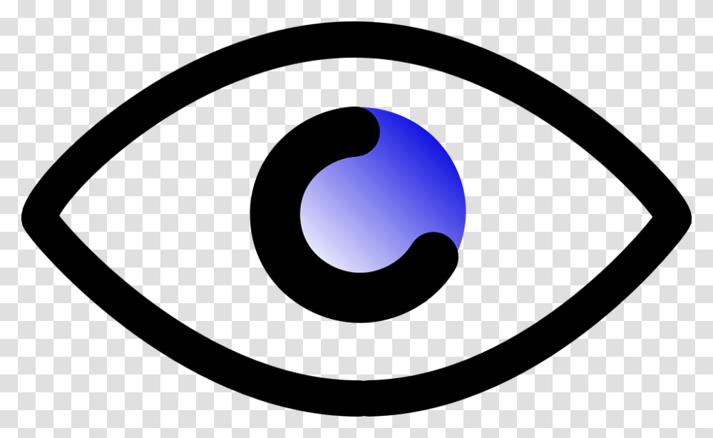 Vector Graphics Of Blue Eye Symbol Eye Outline, Moon, Outer Space, Night, Astronomy Transparent Png