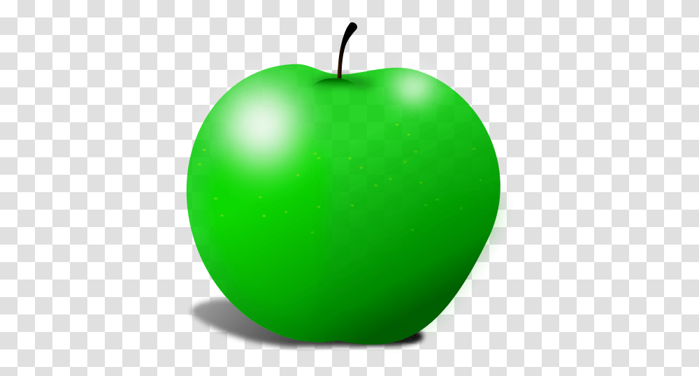 Vector Graphics Of Green Apple With Two Spotlights Free Svg Green Apple Drawing, Plant, Fruit, Food, Balloon Transparent Png