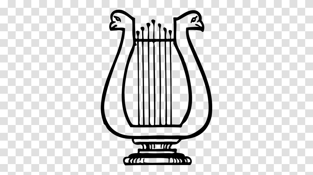 Vector Graphics Of Lyre Instrument, Gray, World Of Warcraft Transparent Png
