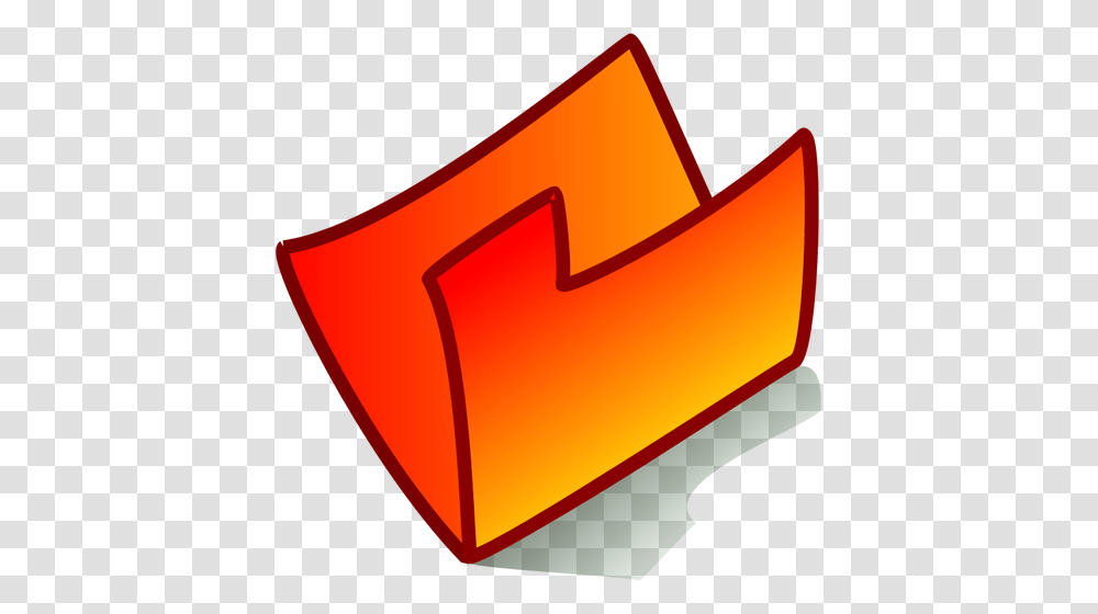 Vector Graphics Of Orange Pc Folder Icon, Couch, Furniture Transparent Png