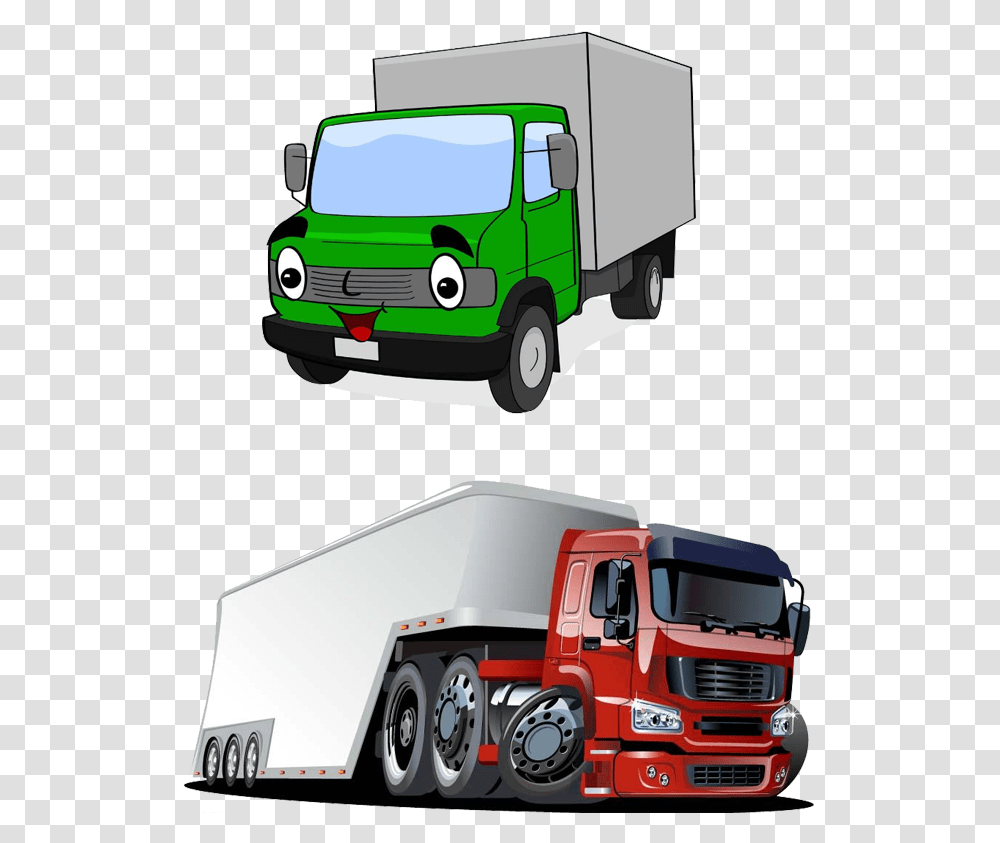 Vector Graphics Semi Trailer Truck Stock Illustration Truck Cartoon, Vehicle, Transportation, Van, Bumper Transparent Png