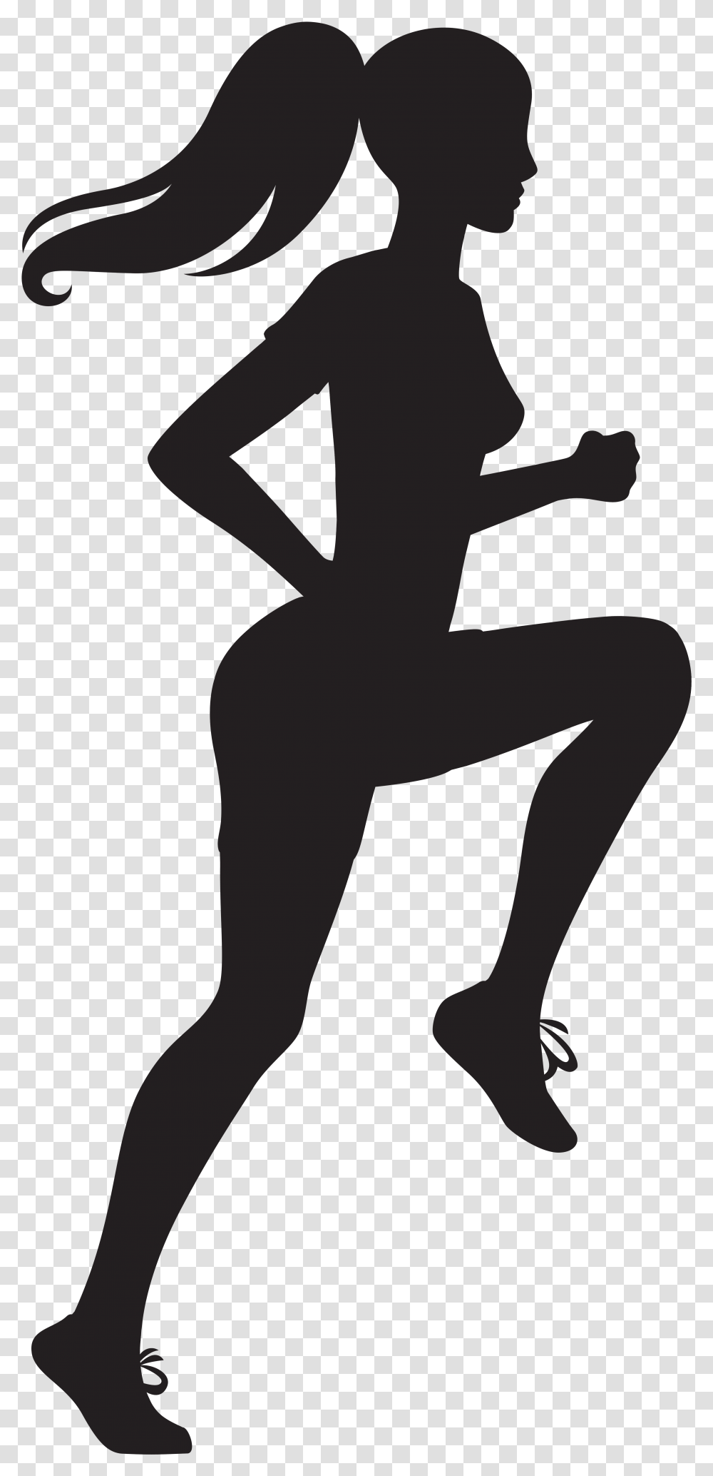 Vector Graphics Silhouette Woman Illustration Clip Running Woman Silhouette, Person, Human, Kneeling, Flooring Transparent Png