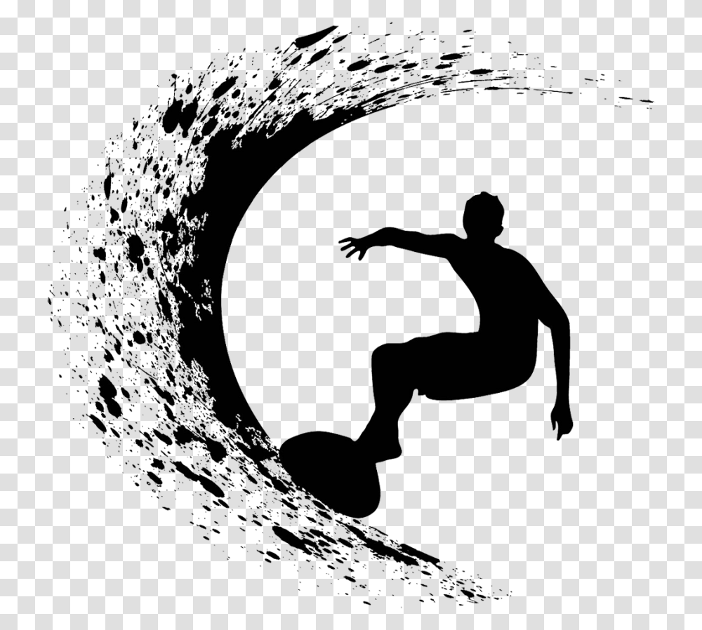 Vector Graphics Surfing Clip Art Illustration Silhouette Surfer Silhouette Vector, Person, Human, Outdoors, Sport Transparent Png