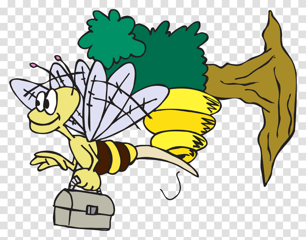 Vector Graphicsfree Pictures Free Photos Free Images Cartoon Worker Bee, Plant, Root, Food, Fruit Transparent Png