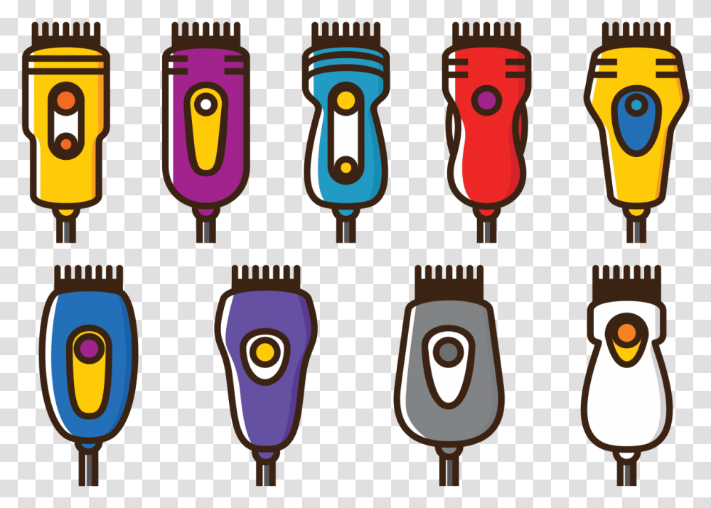 Vector Hair Clippers Icons Clip Art Hair Clipper, Tool, Screwdriver, Light, Cutlery Transparent Png