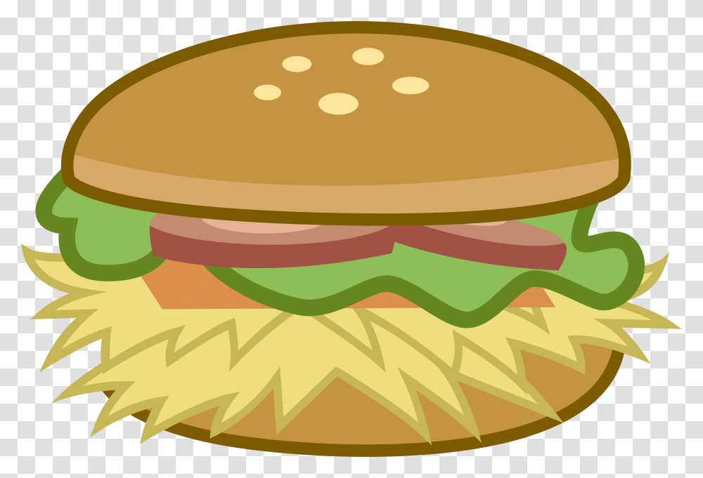 Vector Hamburger Background Cartoon Food No Background, Bread Transparent Png