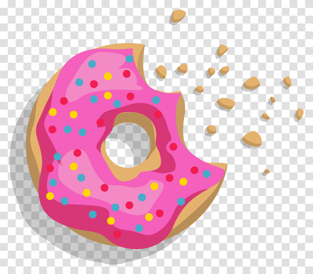 Vector Hand Drawn Pink Jam Donut Donut Vector, Pastry, Dessert, Food, Sweets Transparent Png