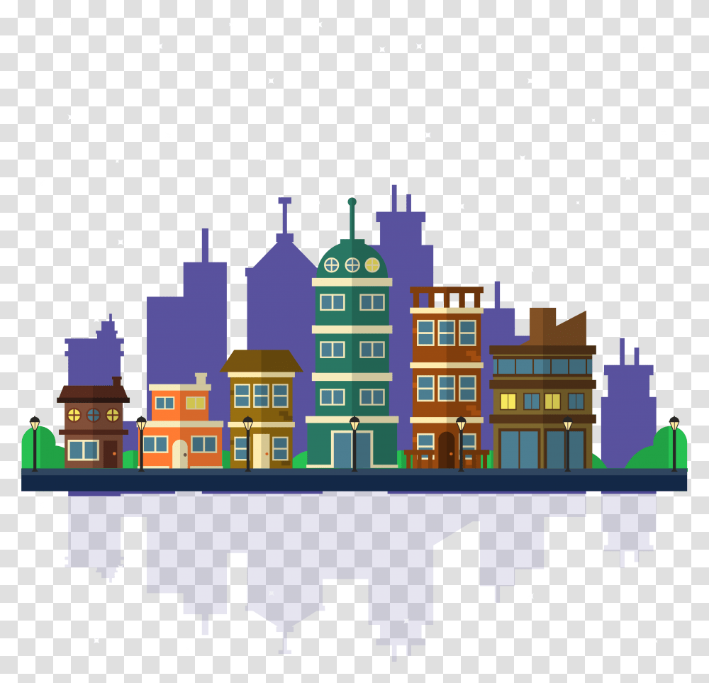 Vector Hd Building Buildings In Back Ground, Urban, City, Downtown, Neighborhood Transparent Png