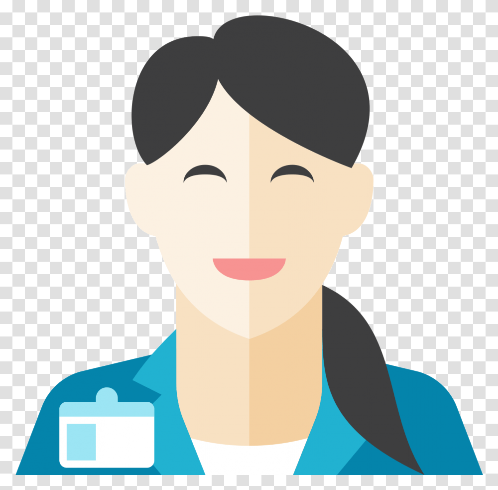 Vector Human Corporate Person Icon, Neck, Nurse, Face Transparent Png