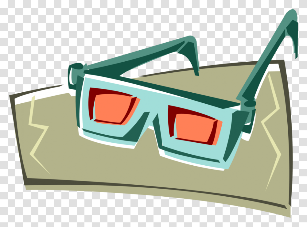 Vector Illustration Of 3 D Glasses See Things In Three Illustration, First Aid, Light, Goggles, Accessories Transparent Png