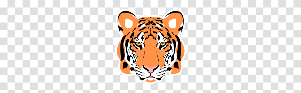 Vector Illustration Of A Tiger Head Sticker, Label, Poster, Advertisement Transparent Png