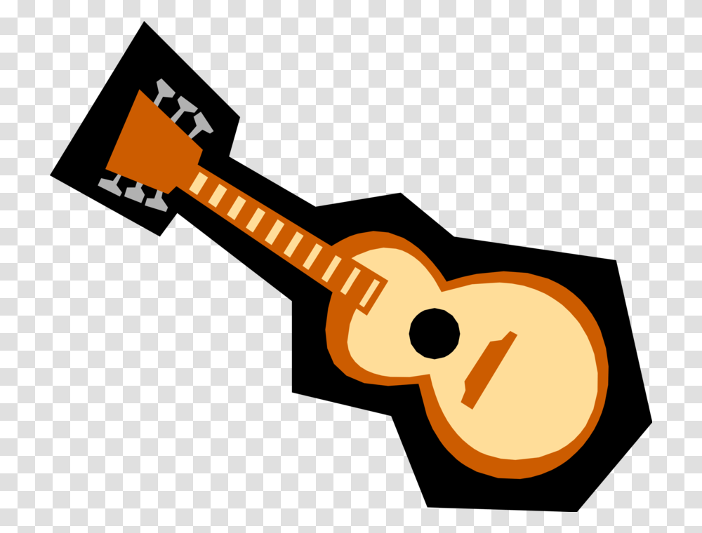 Vector Illustration Of Acoustic Guitar Stringed Musical, Leisure Activities, Musical Instrument, Axe, Tool Transparent Png