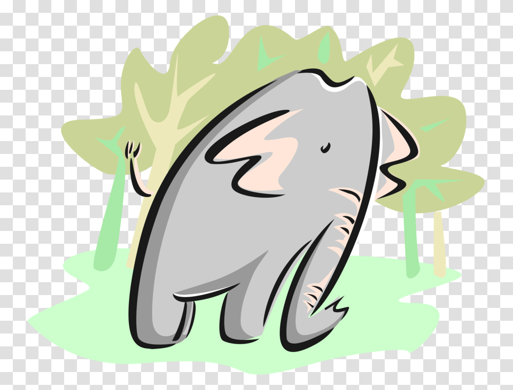 Vector Illustration Of African Elephant, Plant, Seed, Grain, Produce Transparent Png