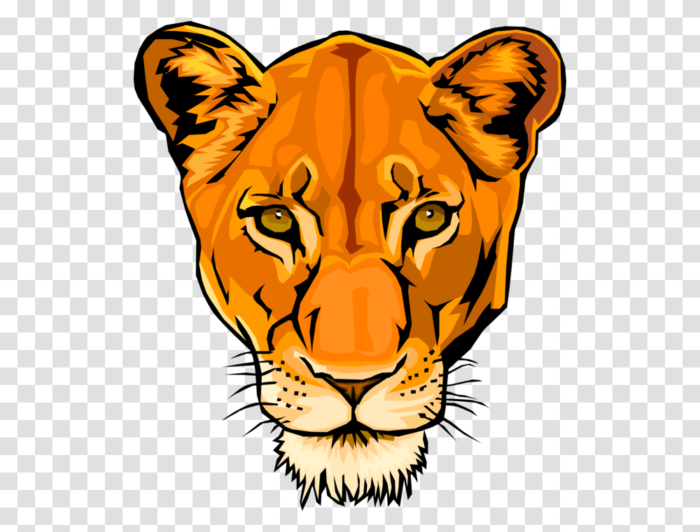 Vector Illustration Of African Female Big Cat Lion Timothy Edwards Middle School Logo, Wildlife, Animal, Mammal Transparent Png