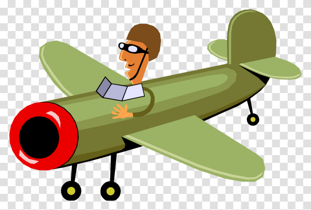 Vector Illustration Of Airforce Pilot Flies Military Air Force Pilot Cartoon, Airplane, Aircraft, Vehicle, Transportation Transparent Png