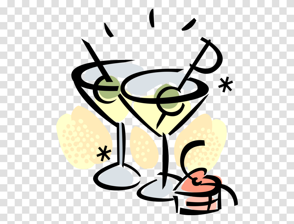 Vector Illustration Of Alcohol Beverage Martini Cocktails Mixgetrnke Clipart, Plant, Food, Vegetable, Tree Transparent Png