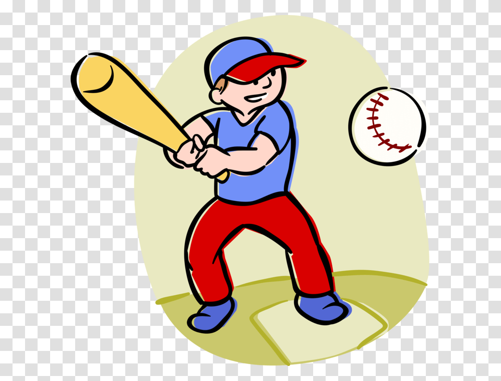 Vector Illustration Of American Pastime Sport Of Baseball Playing Baseball Clipart, Team Sport, Sports, Softball, Baseball Bat Transparent Png