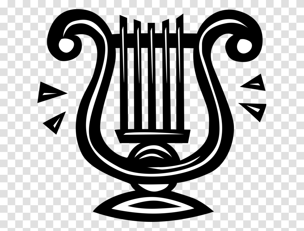 Vector Illustration Of Ancient Classical Antiquity Harpa Vetor, Leisure Activities, Lyre, Musical Instrument, Stencil Transparent Png
