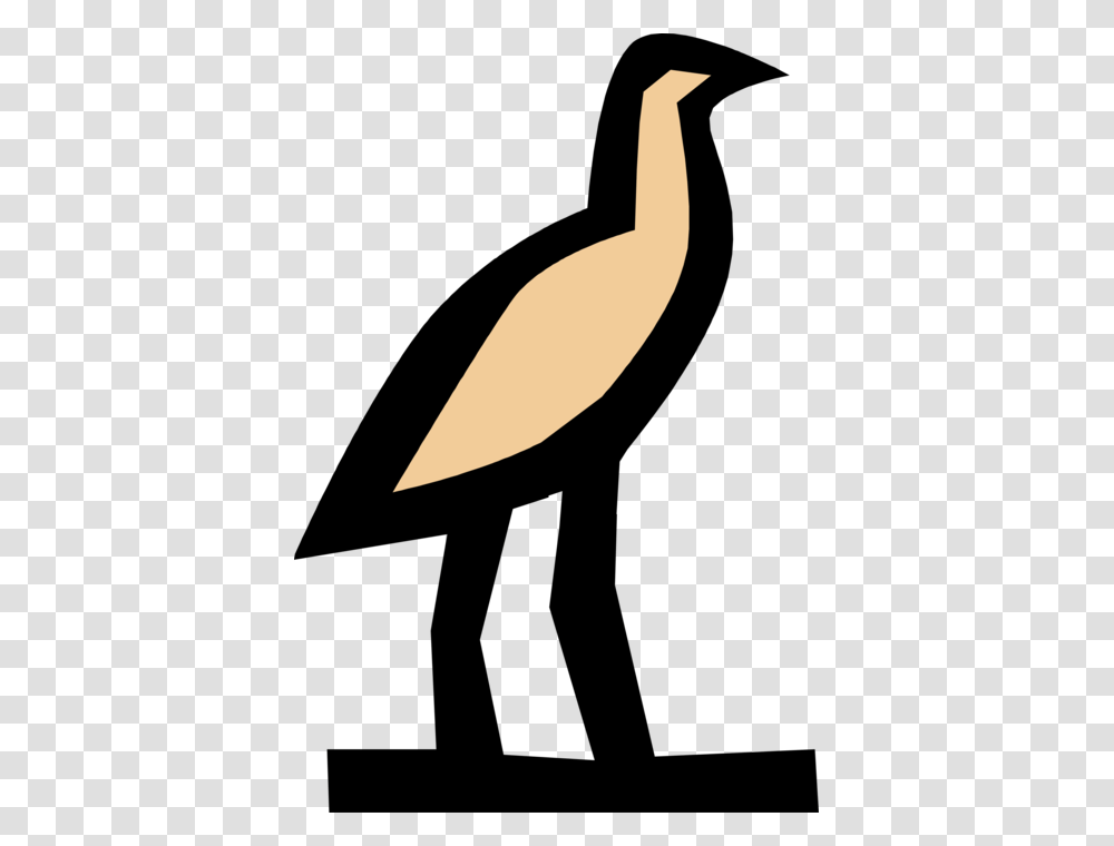 Vector Illustration Of Ancient Egyptian Bird Hieroglyphic, Animal, Crane Bird Transparent Png