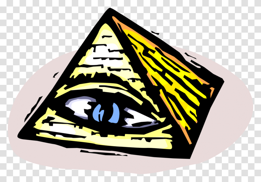 Vector Illustration Of Ancient Egyptian Pyramid With, Triangle, Emblem Transparent Png