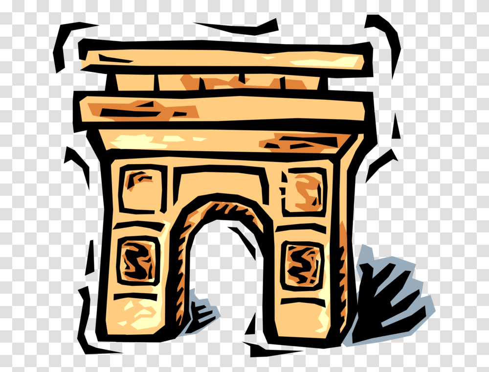 Vector Illustration Of Arc De Triomphe Triumphal Arch Arc De Triomphe Clipart, Architecture, Building, Pillar, Column Transparent Png