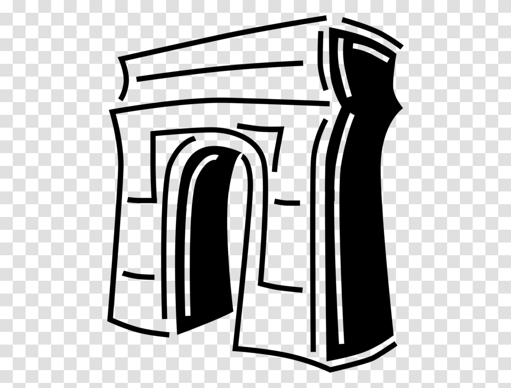 Vector Illustration Of Arc De Triomphe Triumphal Arch, Gray, World Of Warcraft Transparent Png
