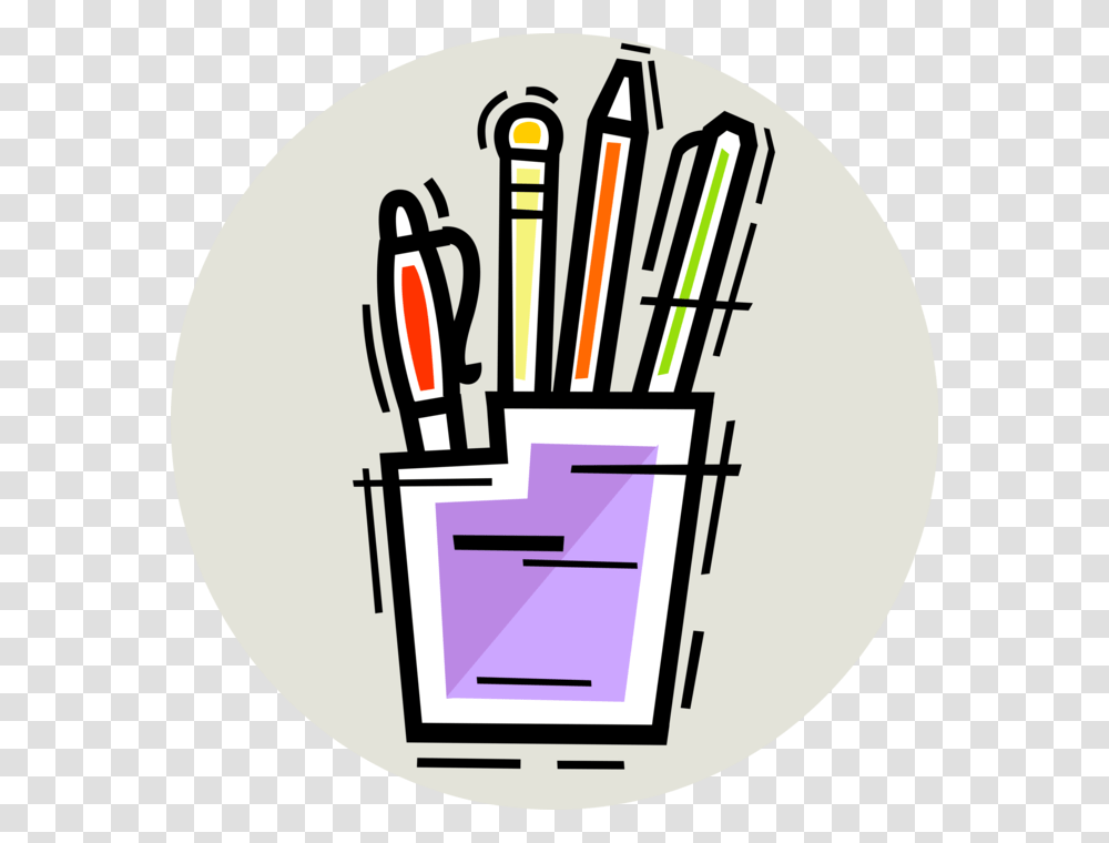 Vector Illustration Of Assorted Pen And Pencil Writing Illustration Transparent Png