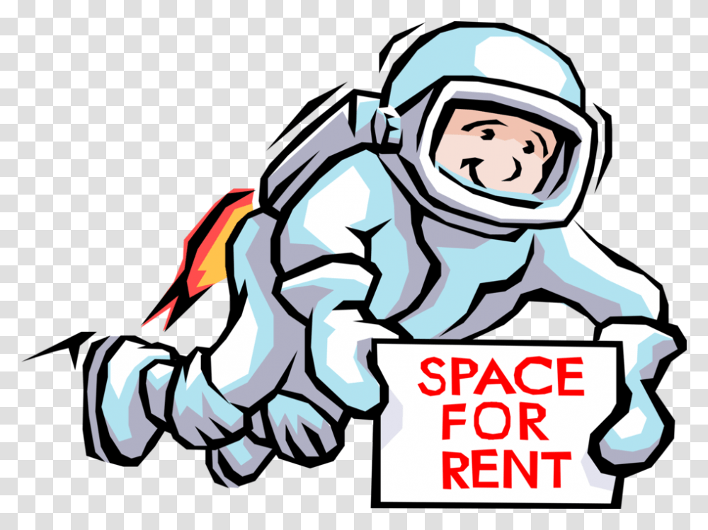 Vector Illustration Of Astronaut Spaceman With For, Person, Human Transparent Png