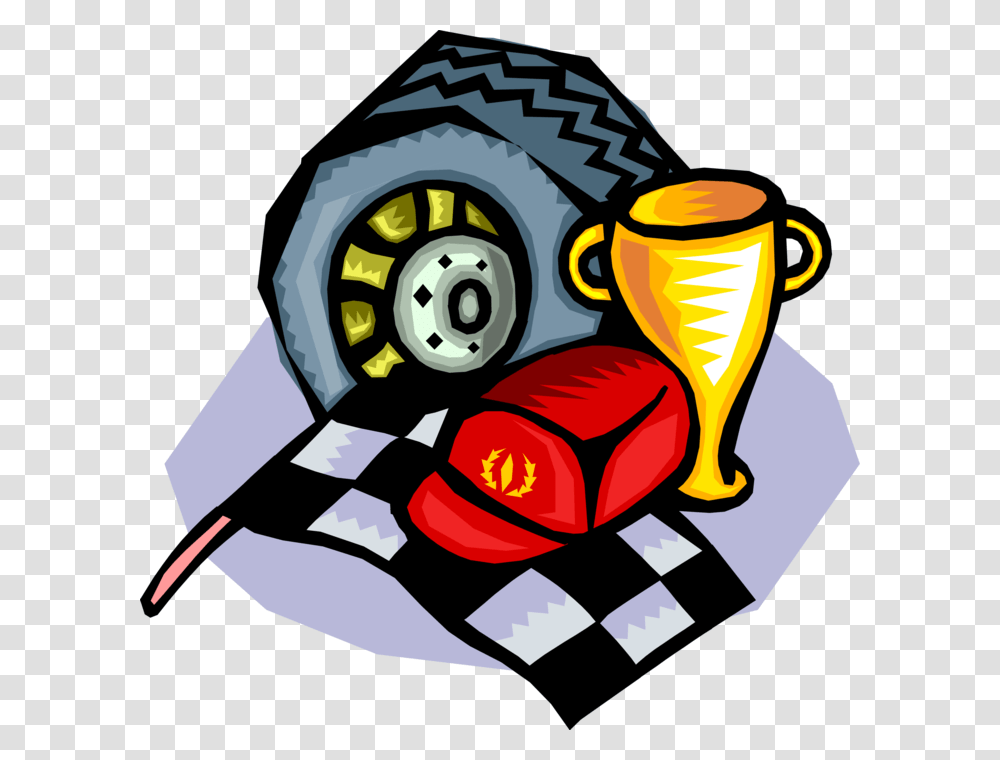 Vector Illustration Of Auto Racing With Checkered Or Auto Racing Clip Art, Dynamite, Bomb, Weapon, Weaponry Transparent Png