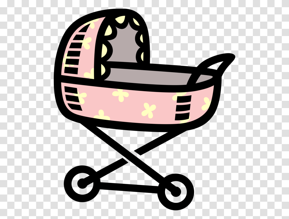 Vector Illustration Of Baby Carriage Pram Stroller Baby Carriage, Basket, Interior Design, Indoors, Leisure Activities Transparent Png