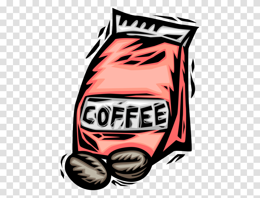 Vector Illustration Of Bag Of Coffee Bean Seed Of The Clipart Saco De Caf, Beverage, Drink, Coke, Coca Transparent Png