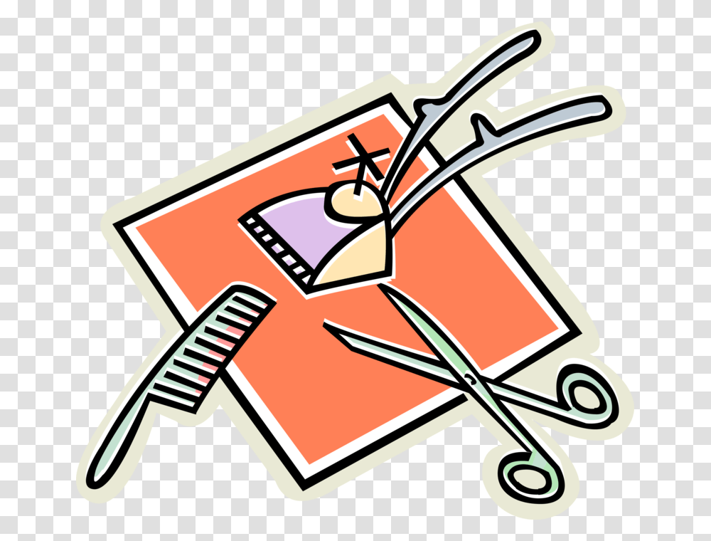 Vector Illustration Of Barber And Hairdresser Salon Comb, Dynamite, Bomb, Weapon, Weaponry Transparent Png