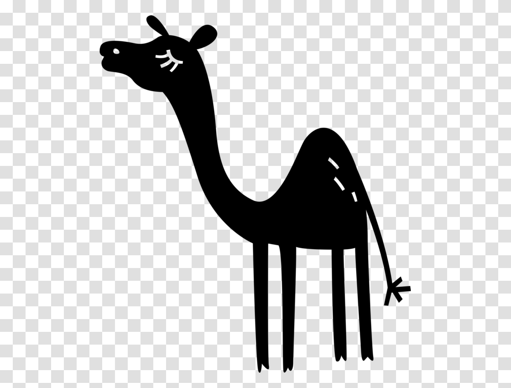 Vector Illustration Of Beast Of Burden Camel Dromedary Giraffe, Gray, World Of Warcraft Transparent Png