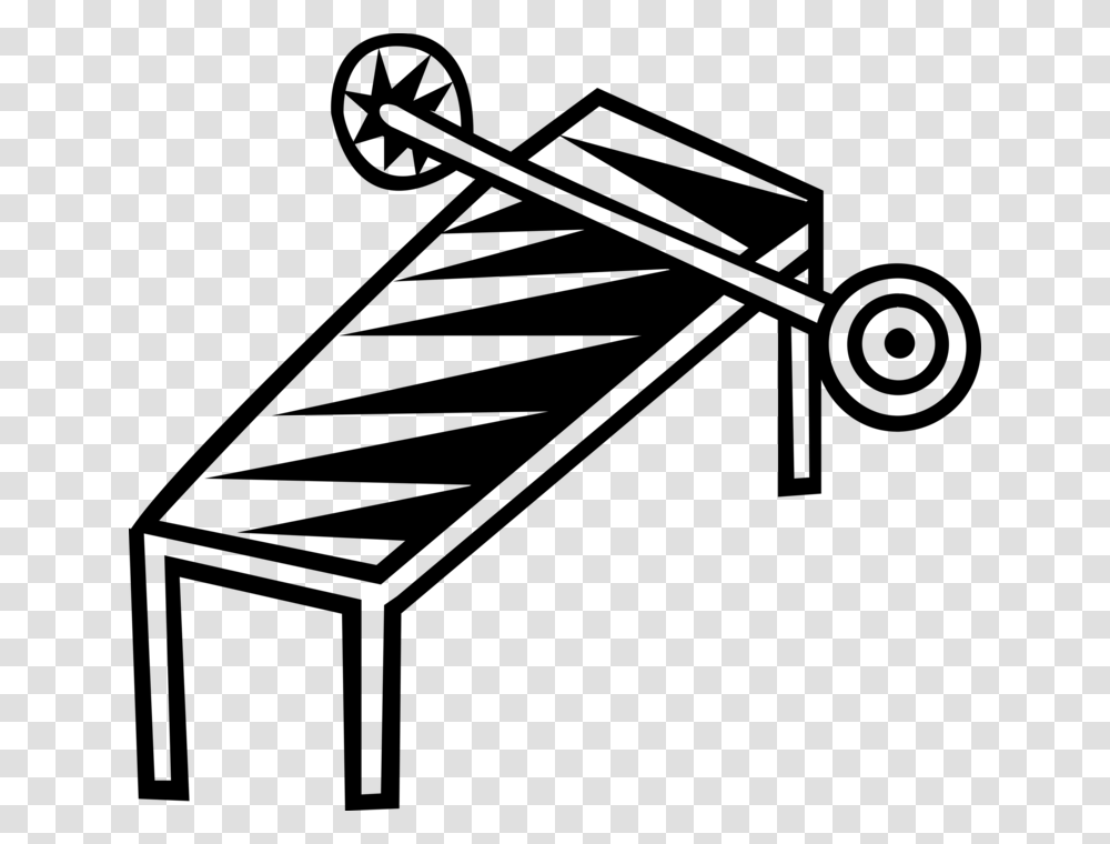 Vector Illustration Of Bench Press Used In Weight Training, Gray, World Of Warcraft Transparent Png