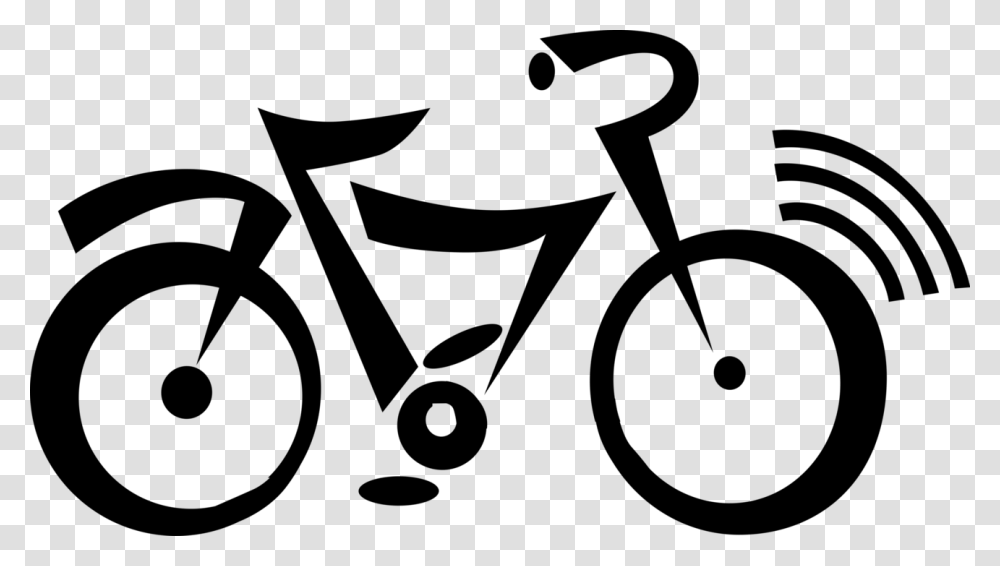 Vector Illustration Of Bicycle Bike Or Cycle Human Bicycle, Gray Transparent Png