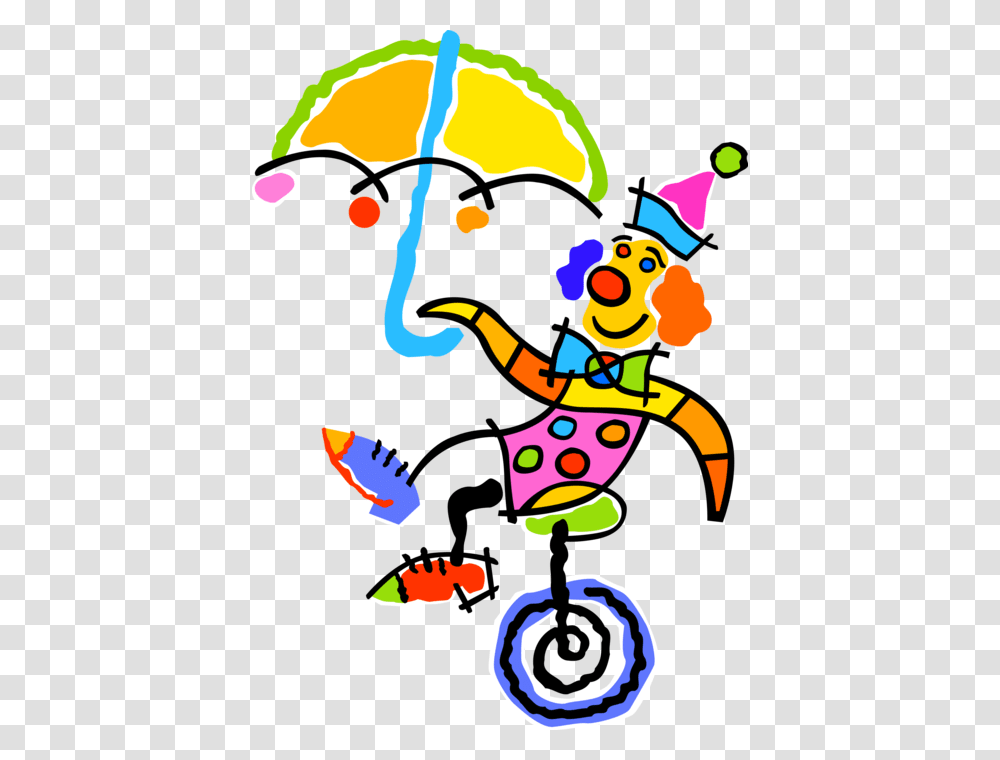 Vector Illustration Of Big Top Circus Clown With Umbrella Tale In Past Simple, Poster, Advertisement Transparent Png