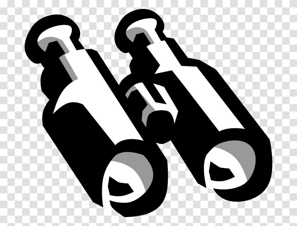 Vector Illustration Of Binoculars Field Glasses Or, Axe, Tool, Cross Transparent Png
