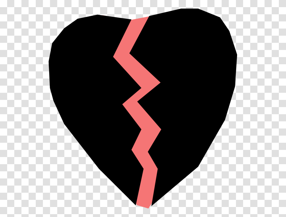 Vector Illustration Of Broken Heart The Result Of Intimate, Cross Transparent Png