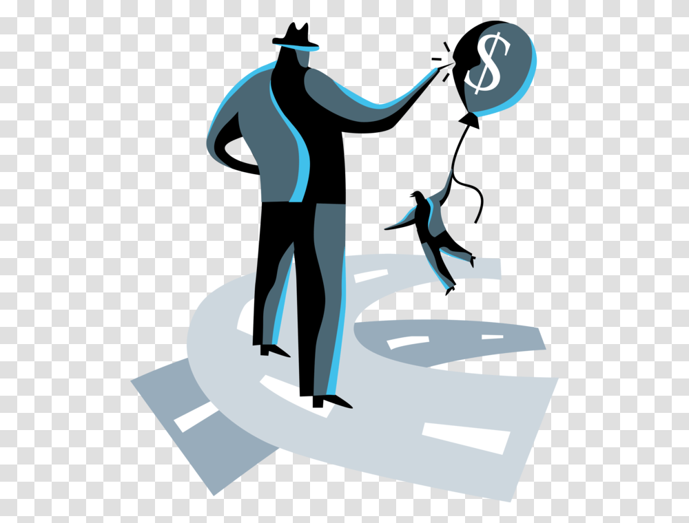 Vector Illustration Of Businessman Deflates Competition Illustration, Outdoors, Silhouette, Nature Transparent Png