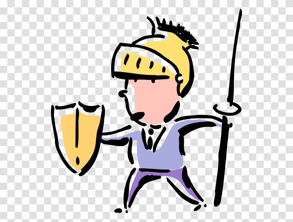 Vector Illustration Of Businessman Warrior In Medieval, Person, Silhouette, Performer, Juggling Transparent Png