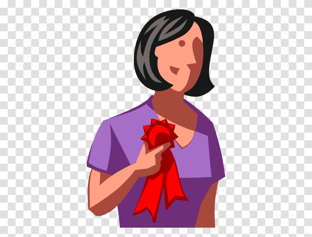 Vector Illustration Of Businesswoman Receives First Cartoon, Plant, Flower, Blossom, Hair Transparent Png