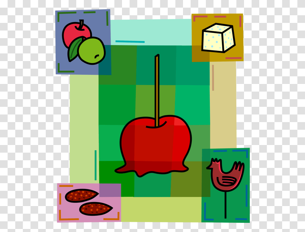 Vector Illustration Of Candy Apple Covered In Hard Mcintosh, Number, Green Transparent Png