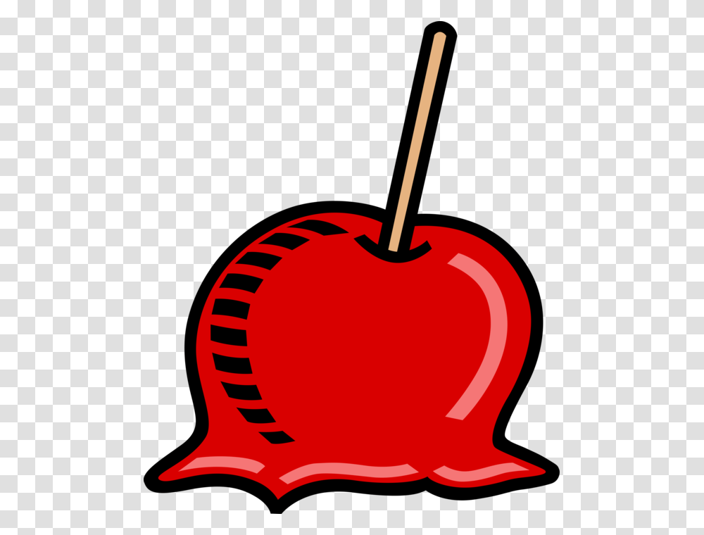Vector Illustration Of Candy Apple Covered In Hard, Plant, Shovel, Tool, Fruit Transparent Png